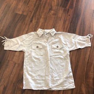 New Hester & orchard linen blend blouse top